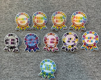 Collection d'épingles LGBTQ+ chaotique