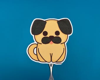 Pug Sticker - DISHWASHER SAFE!
