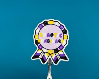 Chaotic Nonbinary Sticker - DISHWASHER SAFE!