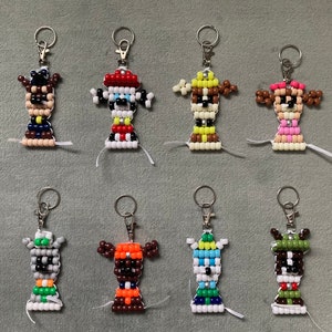 Paw Patrol inspiriert Perlen Schlüsselanhänger
