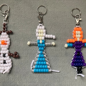 Frozen Inspired Beaded Keychain