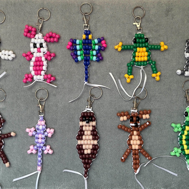 Beaded Animal Keychain - Etsy