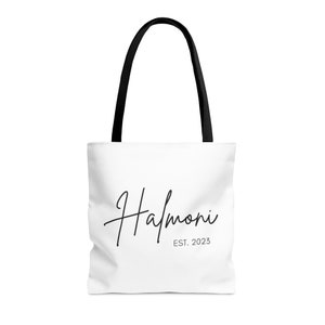 Simple Halmoni Tote Bag for Birthday Christmas Mother's Day Baby Shower Anniversary Holiday Gift