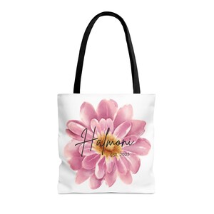 Rosa blomma Halmoni koreansk mormors tygväska för födelsedag jul mors dag babyshower årsdag högtid gåva