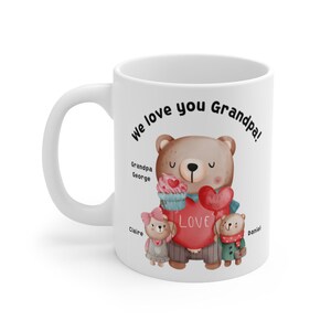 Personalizable Gift Mug for Grandfather or Grandmother for Mother&#39;s Day Father&#39;s Day, Birthday, Christmas Holiday Gift