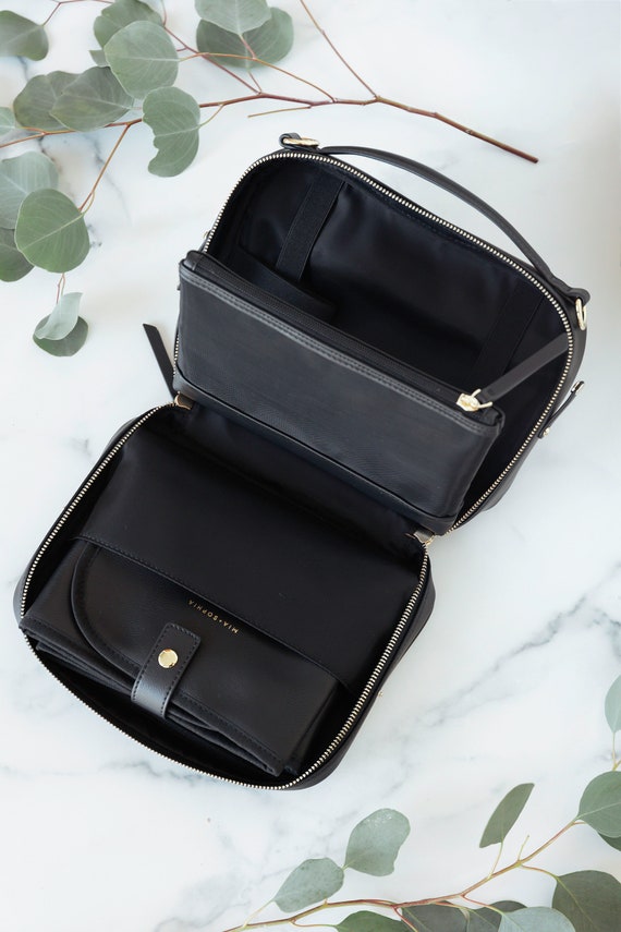 Crossbody Diaper Clutch Includes Leather Changing Pad and