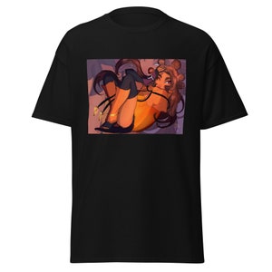 Anime manga girl boy unisex tshirt black graphic tee