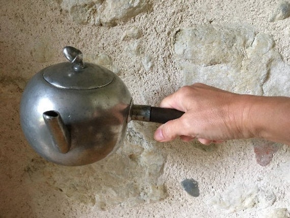 Thorild Knutson Art Déco Coffeepot & Jug 1939 Suède - Étain Suédois Gland Milieu Du Siècle Moderne G