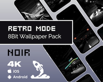 Noir • Aesthetic Pixel Art Wallpaper Pack for Mobile (Android & iOS)