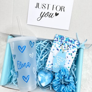 Personalised Gift Box for Her, Birthday or Christmas Hamper For Her, Teenager Gift, Personalised Cold Cup, Gift For Her, Birthday Gift