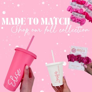 Personalised Hen Party Tumbler | Custom Bridesmaid Gift Cup With Straw image 5