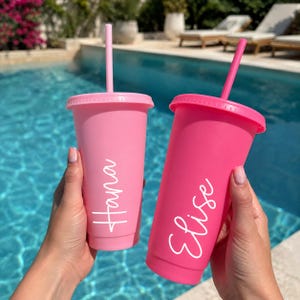 Personalised Hen Party Tumbler | Custom Bridesmaid Gift Cup With Straw image 4