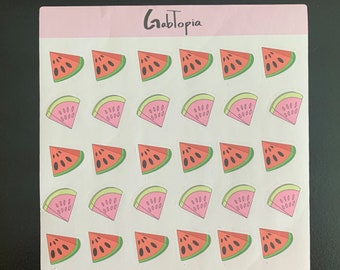 Pegatinas de sandía para planificador