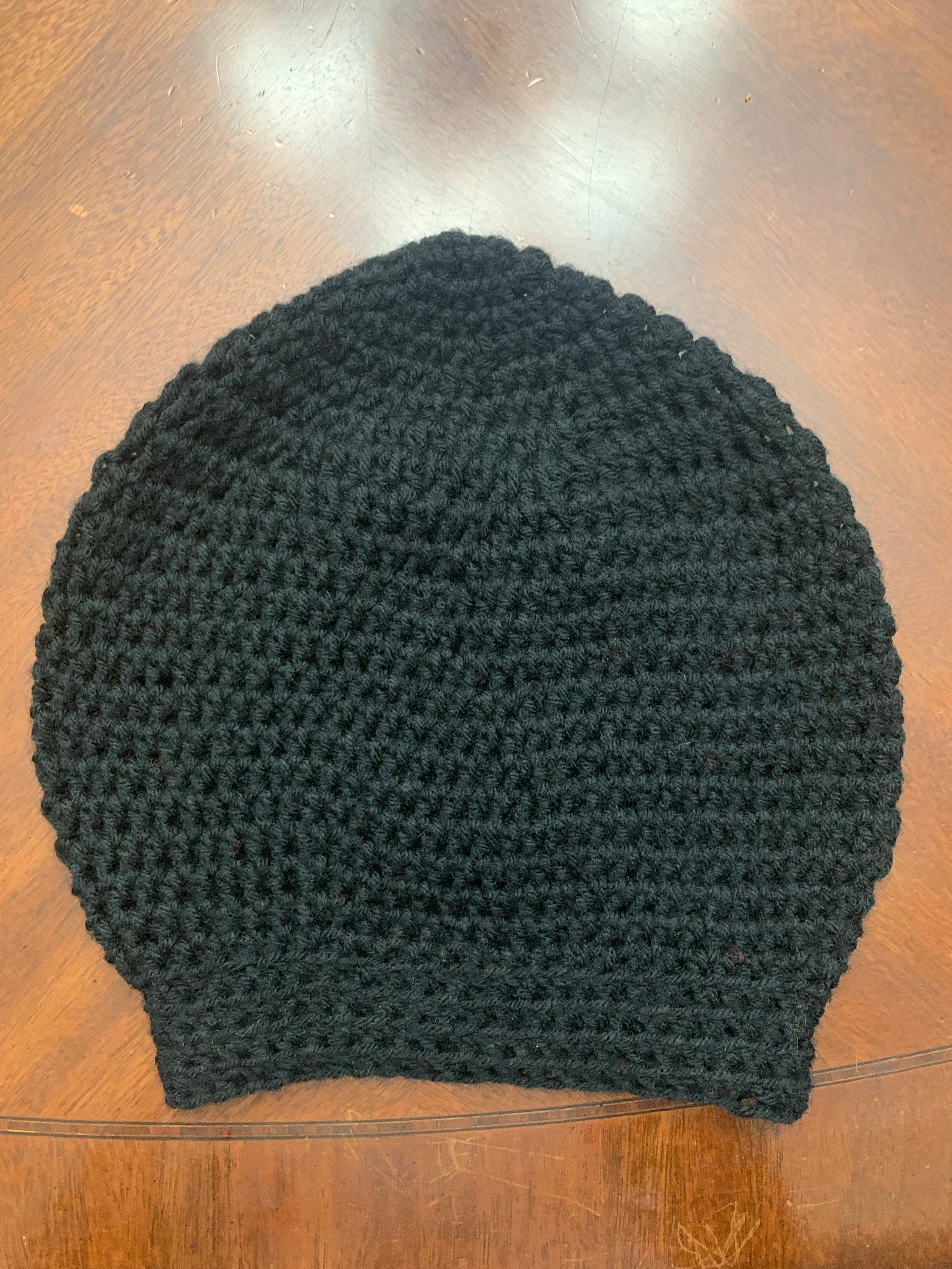 Crochet Tam Smooth Irie Rasta Black Slouchy Hat Reggae Dreadlock Crown NWT XL Rasta Tam, Dreadlock Beanie, Satin Edge, Lined Options - Etsy main image 2