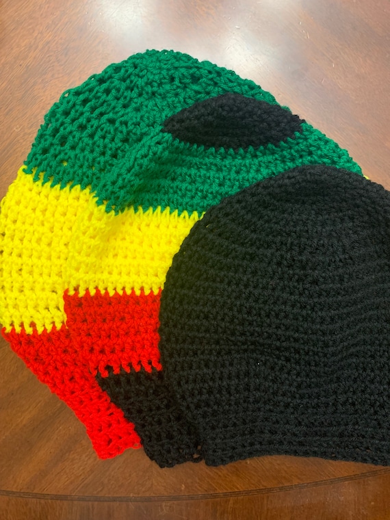 Crochet Rasta Hat Dreadlock Tam Slouchy 