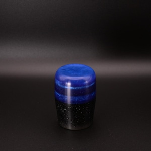 M12x1.50 shift knob epoxy resin blue and black metallic