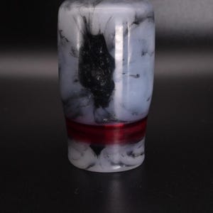 M12x1.25 custome shift knob epoxy resin white gray and red metallic