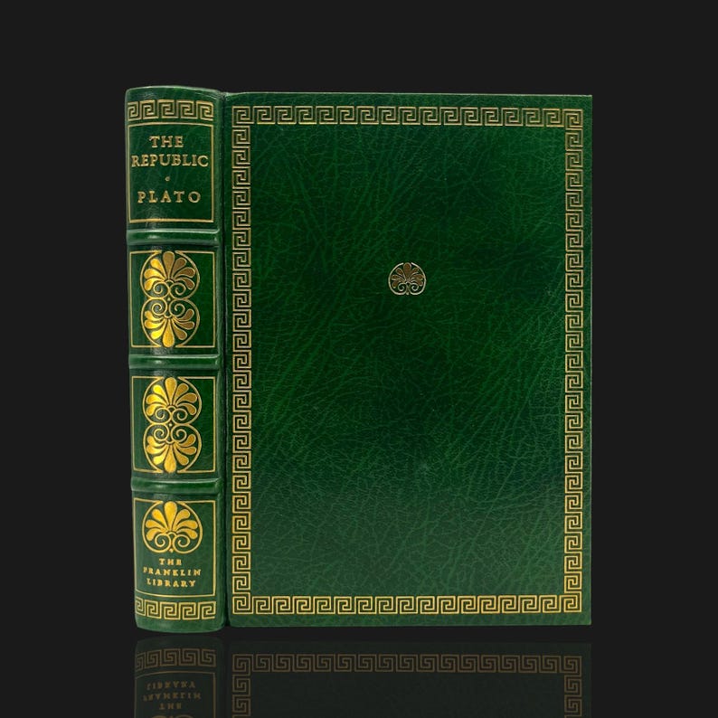 Republiken | Platon | Franklin Library Helläder | Filosofisk Gåva bild 1