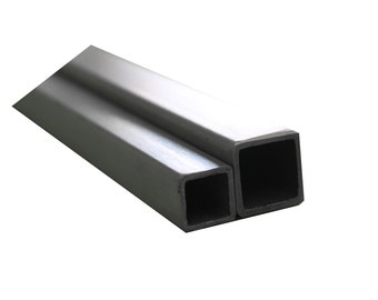 Aluminium square tube, square tube, hollow profile aluminium tube 65 mm x 65 mm to 100 mm x 100 mm
