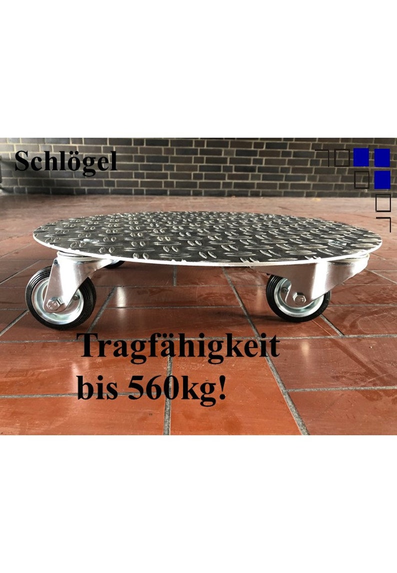 Schwerlast Pflanzenroller AluGrip-SR560 bis 560kg Indoor Outdoor Alu Bild 2