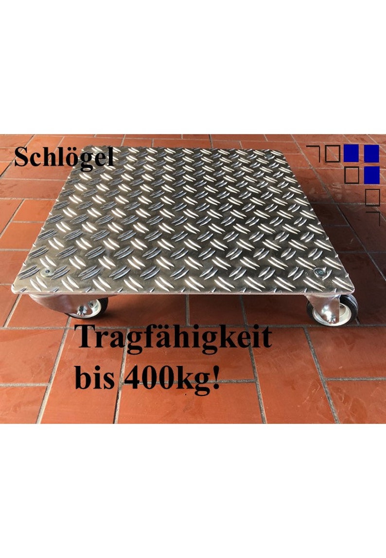 Schwerlast Pflanzenroller AluGrip-SV400 bis 400kg Indoor Outdoor Alu Bild 1