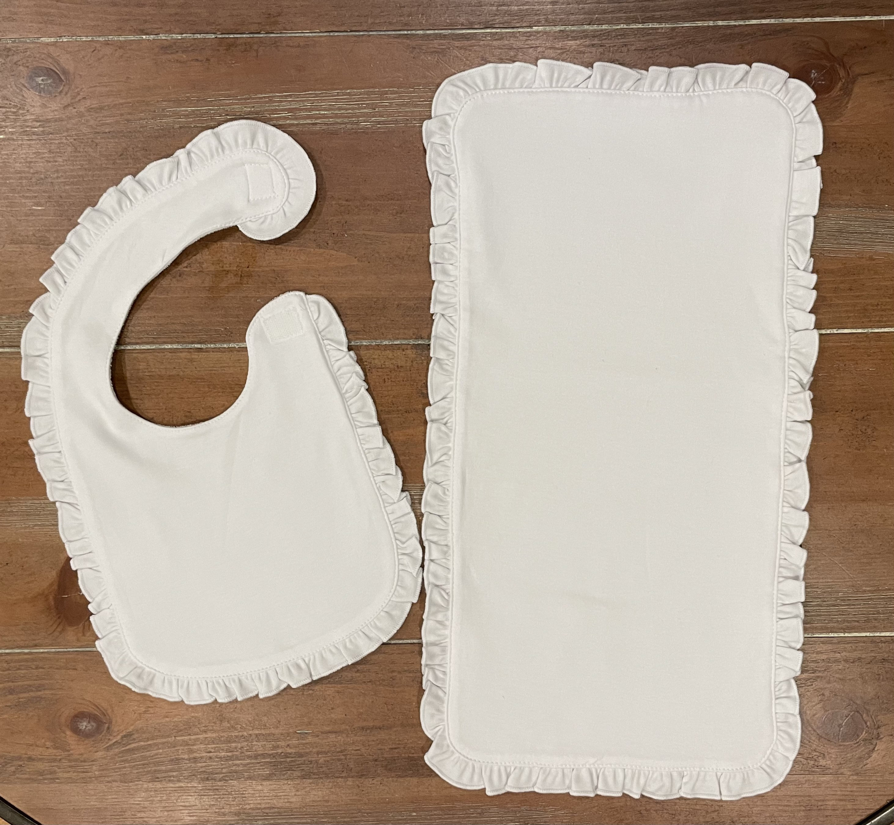 Bib Burp Cloth Set for Baptism Christening Dedication Etsy