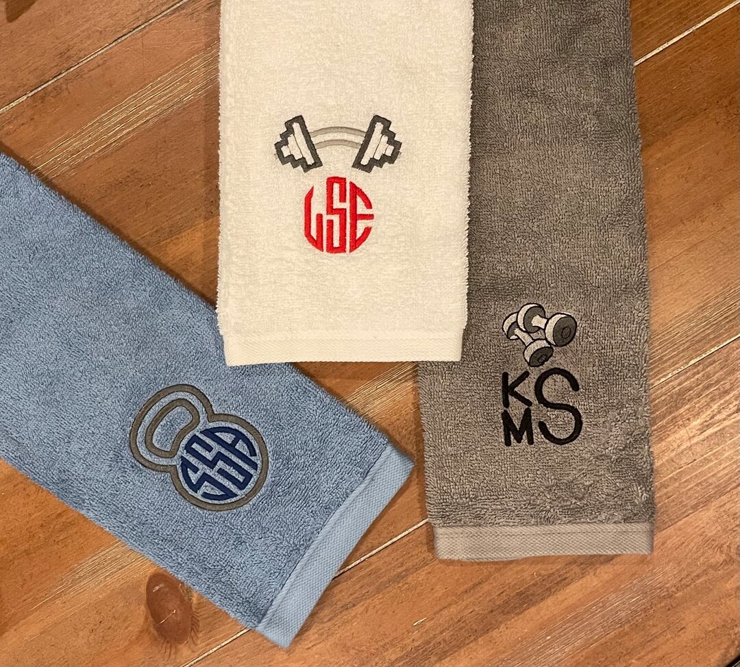 Monogrammed Workout Towels, Personalized, Customized, Gym Towel