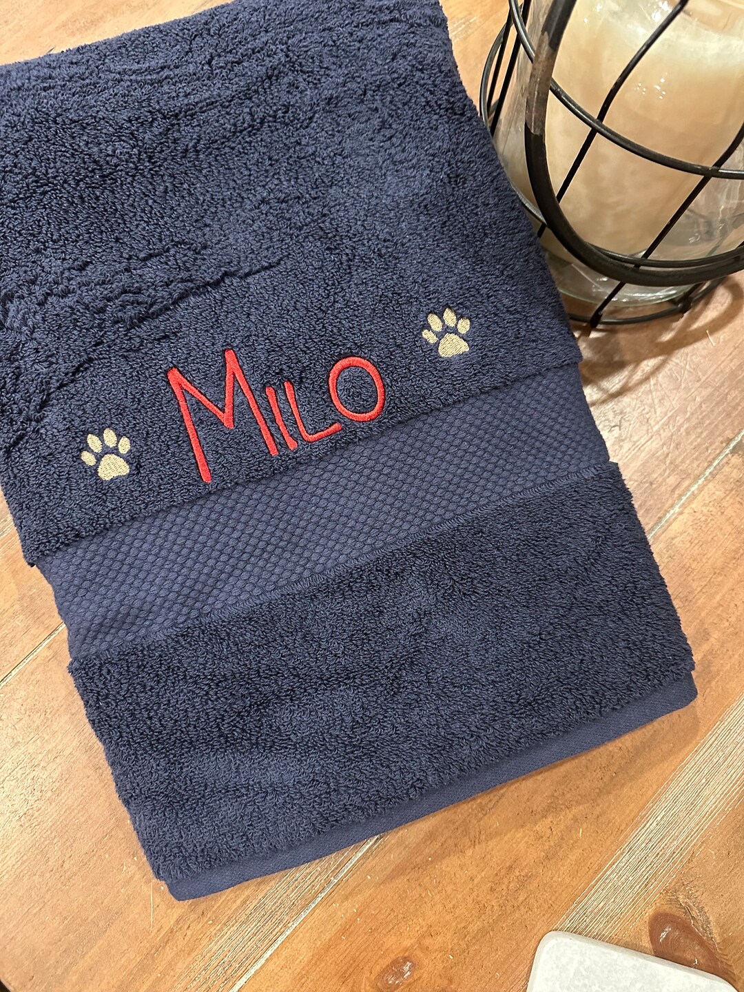 Personalized Dog Towels, Custom, Gift for the Dog Lover, Embroidered