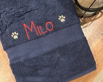 Personalized Dog towels, custom, gift for the dog lover, embroidered, Easter, Mother's Day gift