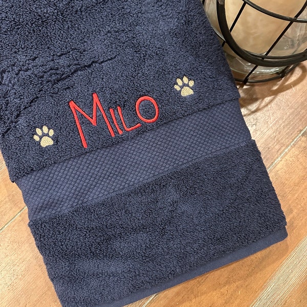 Personalized Dog towels, custom, gift for the dog lover, embroidered, Easter, Mother's Day gift
