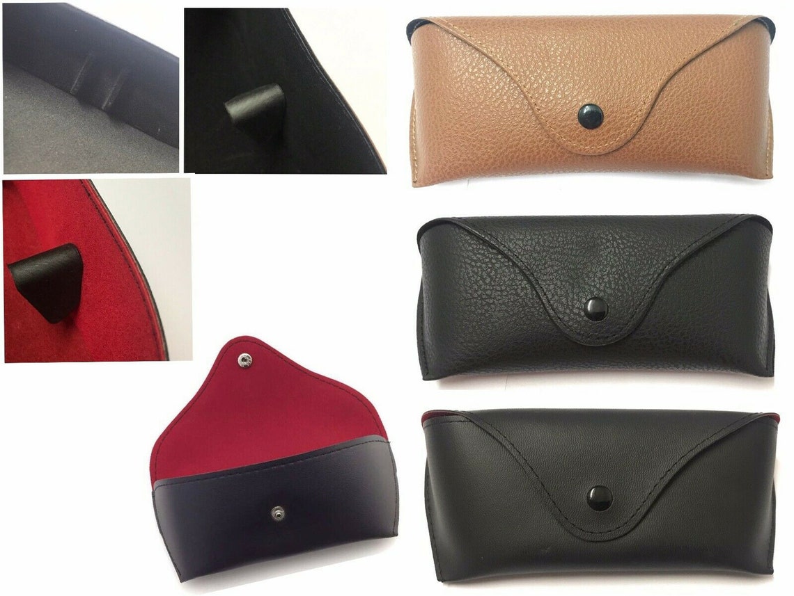 Unisex Luxury Leather Sunglasses Case Soft Protector Retro Etsy