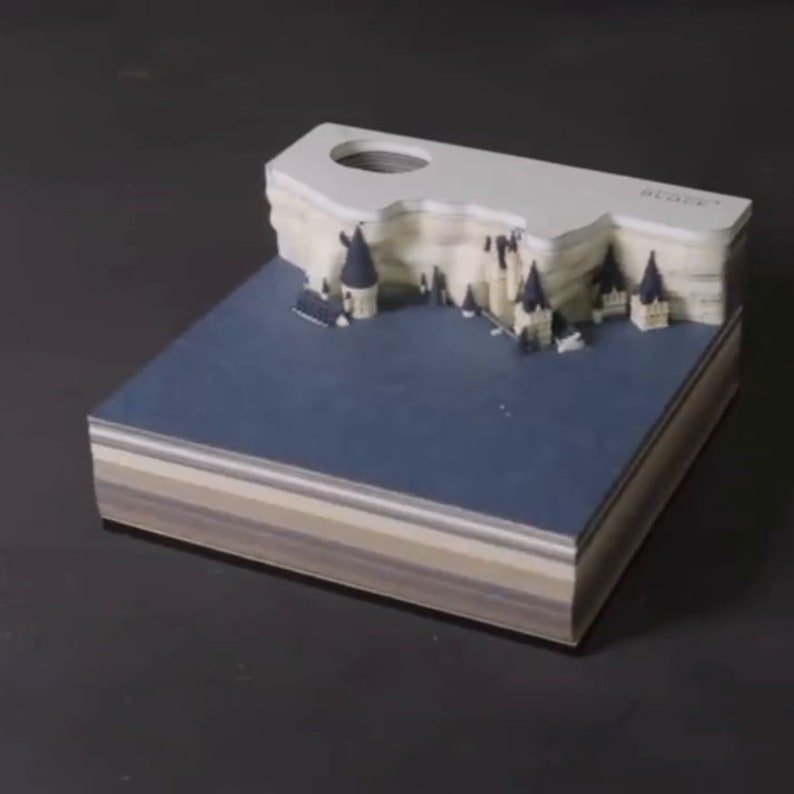 harry-potter-memo-pad-reveals-hogwarts-castle-as-you-tear-away-notes-etsy