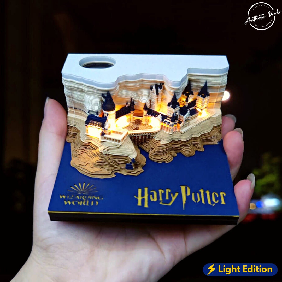 Harry Potter Memo Pad Reveals Hogwarts Castle as You Tear Away Notes Etsy