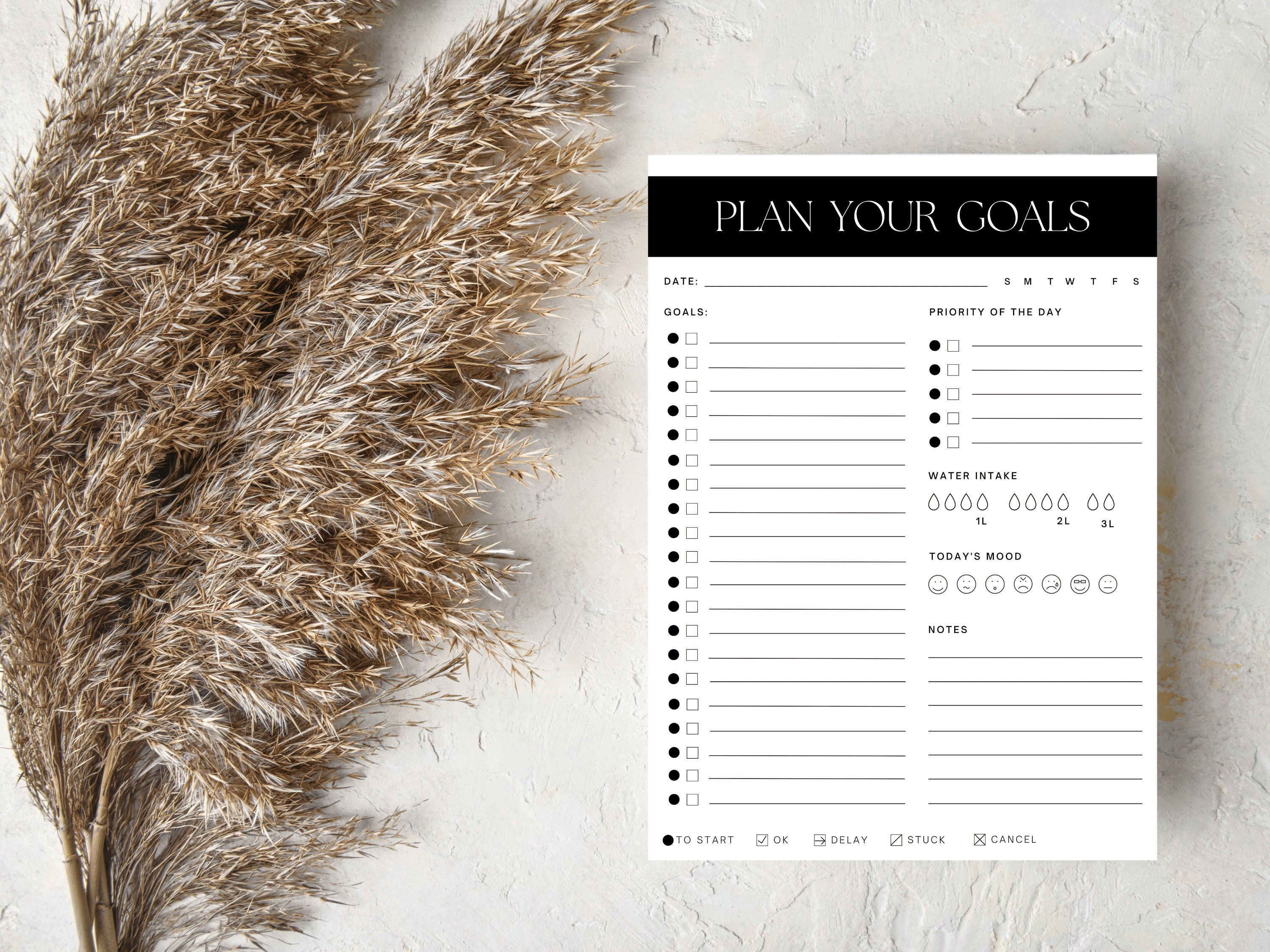 Goal Planner Goal Setting Printable Goal Planner Digital Goal Planner ...