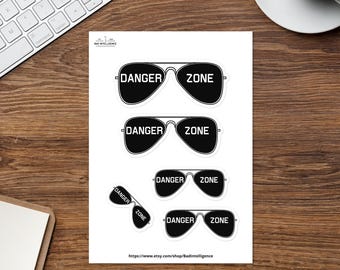 Danger Zone Aviator Sunglasses Sticker 5-Pack