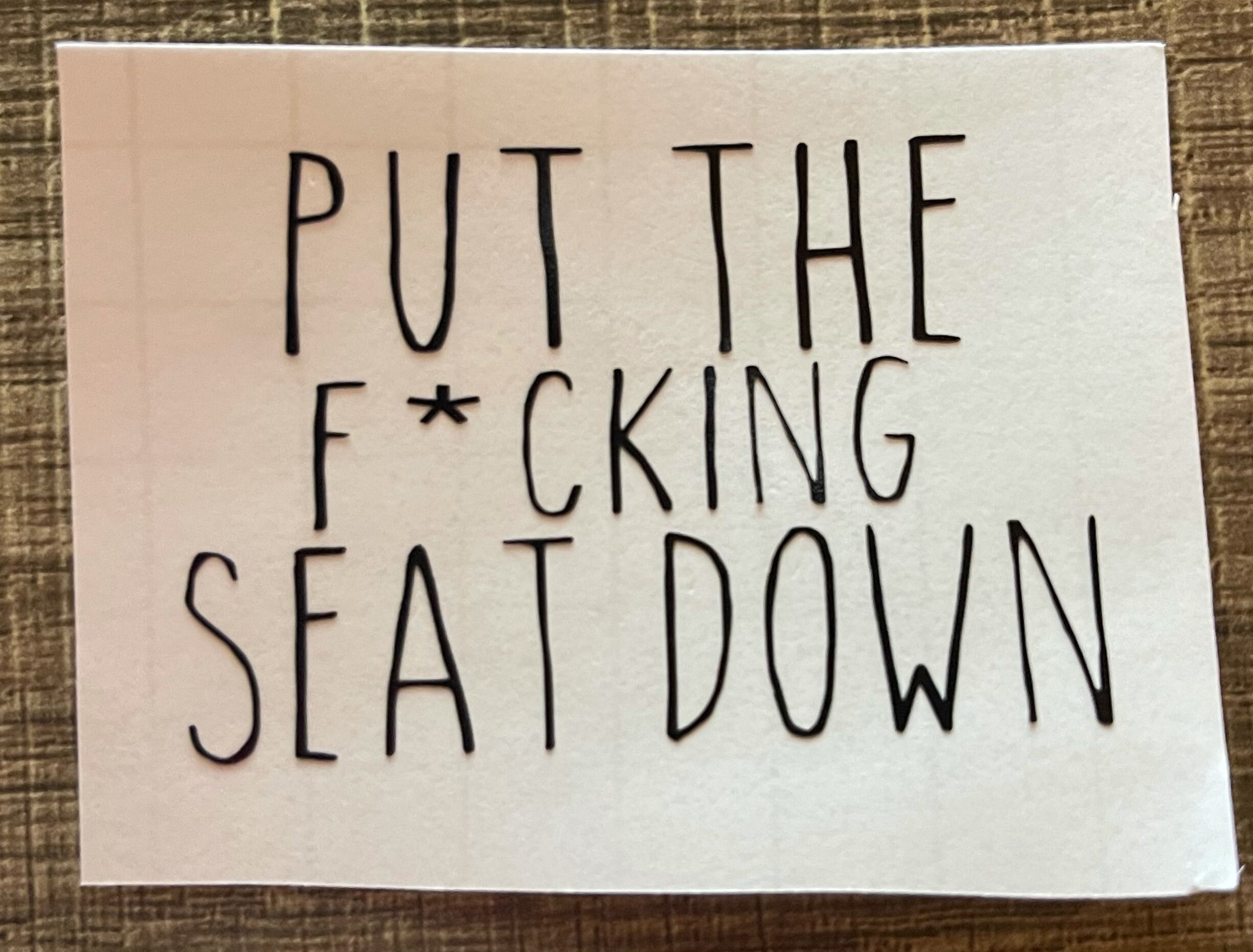 Put the Eff'n Seat Down Decal set of 2 Etsy