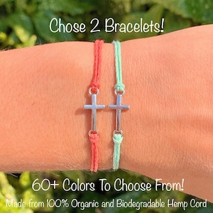 60+ Colors Christian Cross Bracelets Organic & Biodegradable lChristian Bracelets | cross bracelets |Christian Cross Jewelry |Christian Gift