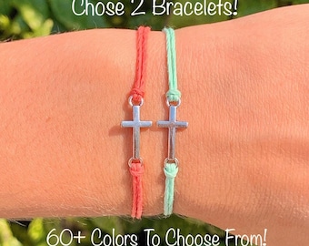 60+ Colors Christian Cross Bracelets Organic & Biodegradable lChristian Bracelets | cross bracelets |Christian Cross Jewelry |Christian Gift