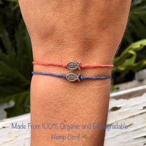 60+ Colors Jesus Fish Bracelets -Organic & Biodegradable l Jesus Bracelet l Christian Bracelet | Cross Bracelets | Christian gift