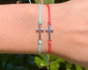 40+ Colors Waterproof Christian Cross Bracelets  lChristian Bracelets | cross bracelets |Christian Cross Jewelry |Christian Gift