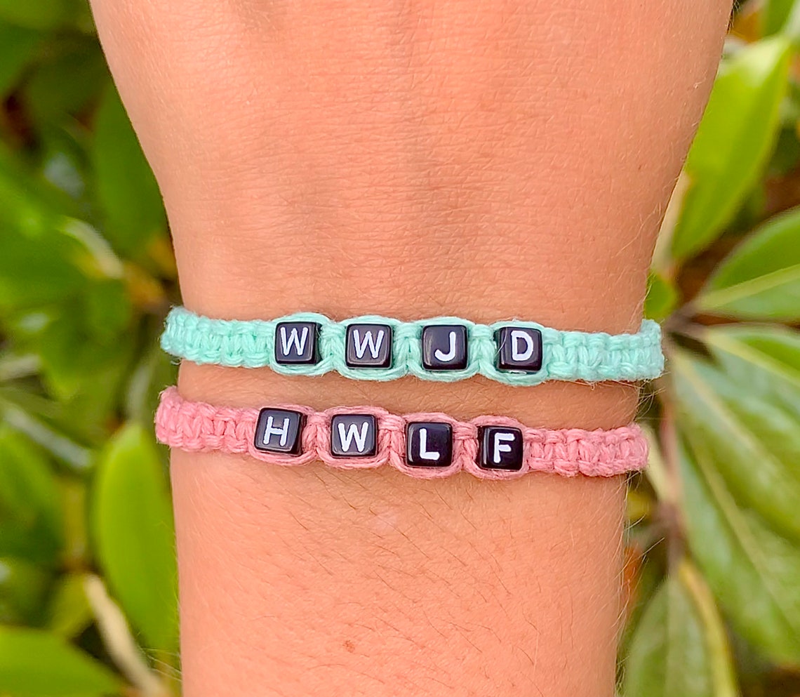 60 Colors WWJD / HWLF Black Square Letter & Etsy