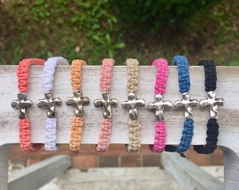 60+ Colors Handmade Cross Friendship Bracelet | Womens Cross Bracelet | Christian Bracelets | Christian gift | Jesus bracelet |Cross Jewelry
