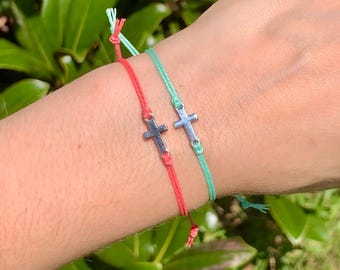 40+ Colors Waterproof Christian Cross Bracelets  lChristian Bracelets | cross bracelets |Christian Cross Jewelry |Christian Gift