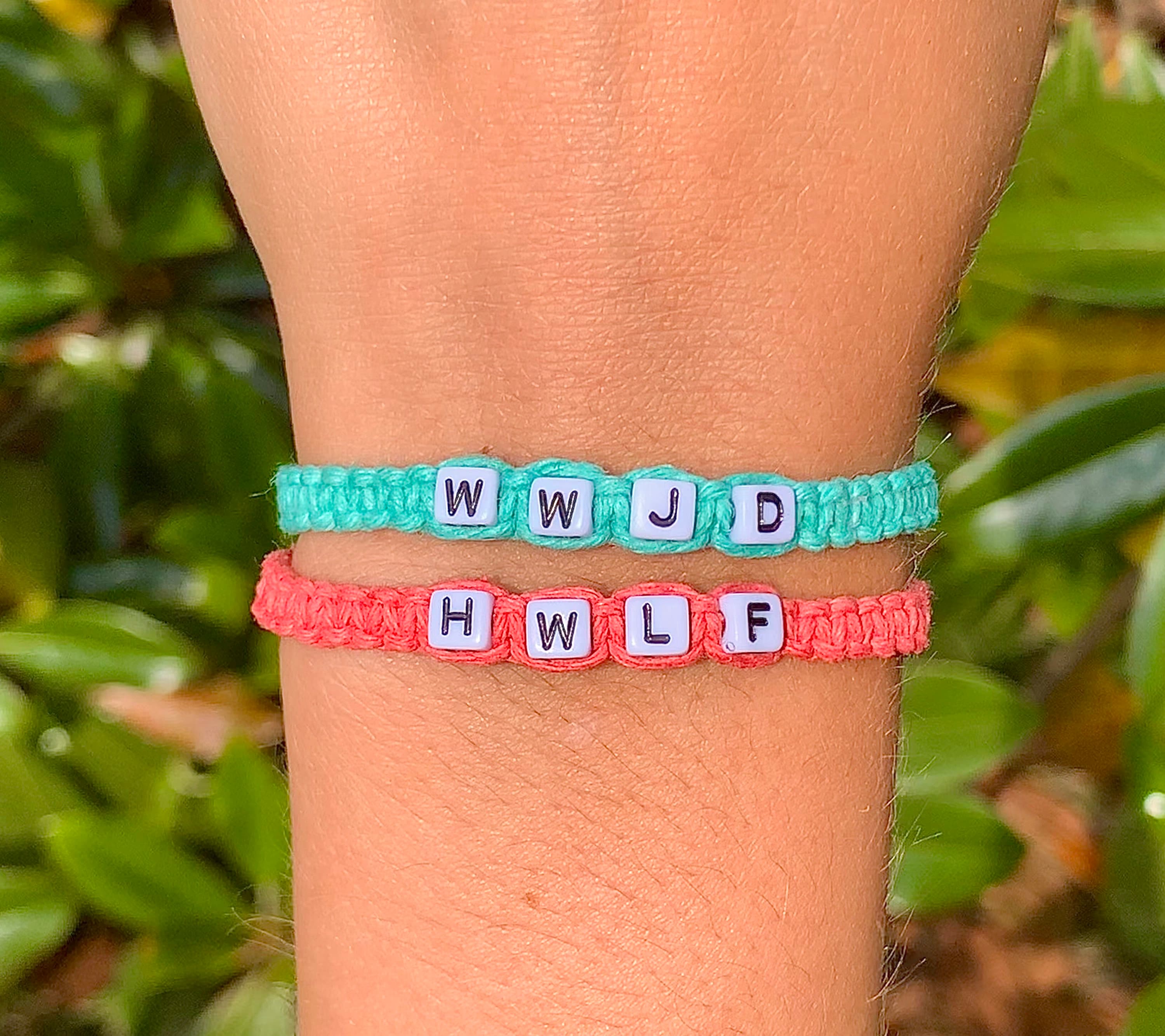 60+ Colors WWJD / HWLF Christian friendship bracelet- Organic & Biodegradable | wwjd hwlf friendship bracelet | wwjd bracelet hwlf bracelet