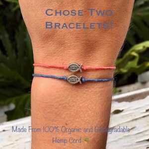 60+ Colors Jesus Fish Bracelets -Organic & Biodegradable l Jesus Bracelet l Christian Bracelet | Cross Bracelets | Christian gift