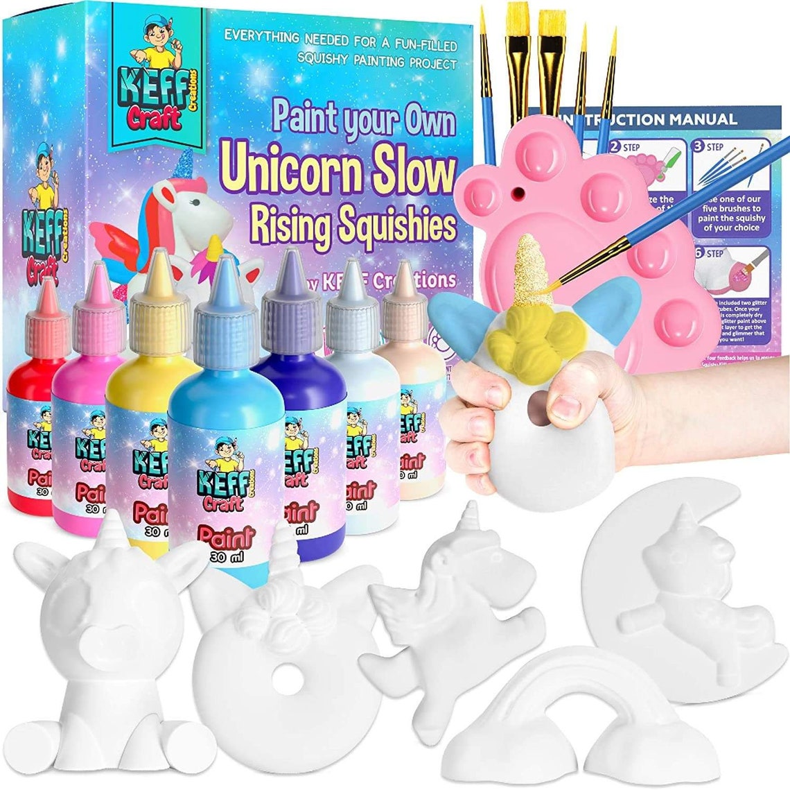 KEFF Creations Paint Your own Squishy Squishies Painting Kit Etsy