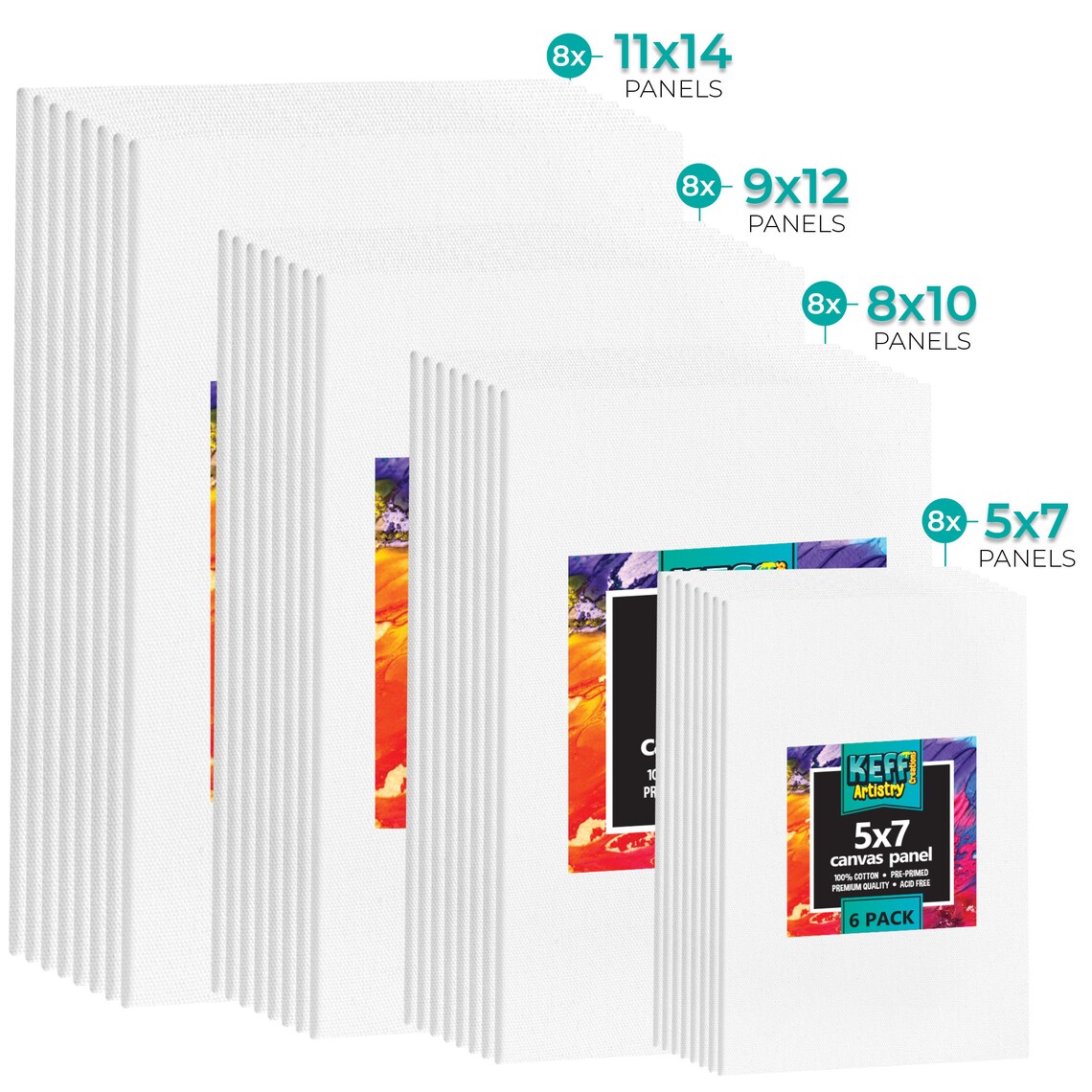 Canvas Boards for Painting 32 Assorted canvases 5x7 8x10 Etsy