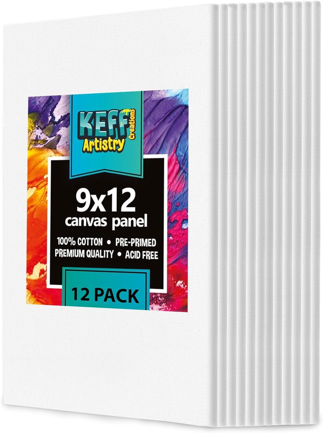 KEFF Canvases for Painting Art: Set of 12 Canvas Panels Size - Etsy