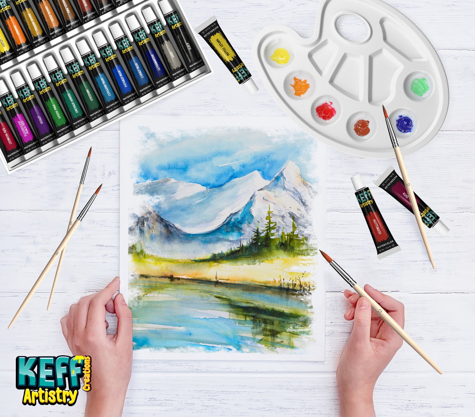 Watercolor Paint Set Watercolor Paint Kit Includes Many Etsy