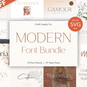 Modern Font Bundle - Lettering font,cursive font,Logo Font,calligraphy font, Modern Font,Branding Font, Canva font, svg fonts for cricut
